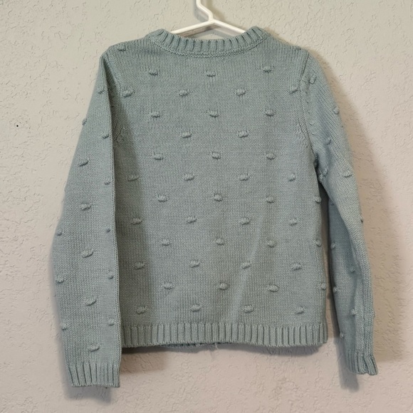 Kid's Tommy Bahama Mint Cardigan Sweater with Pearl Buttons - Picture 8 of 9